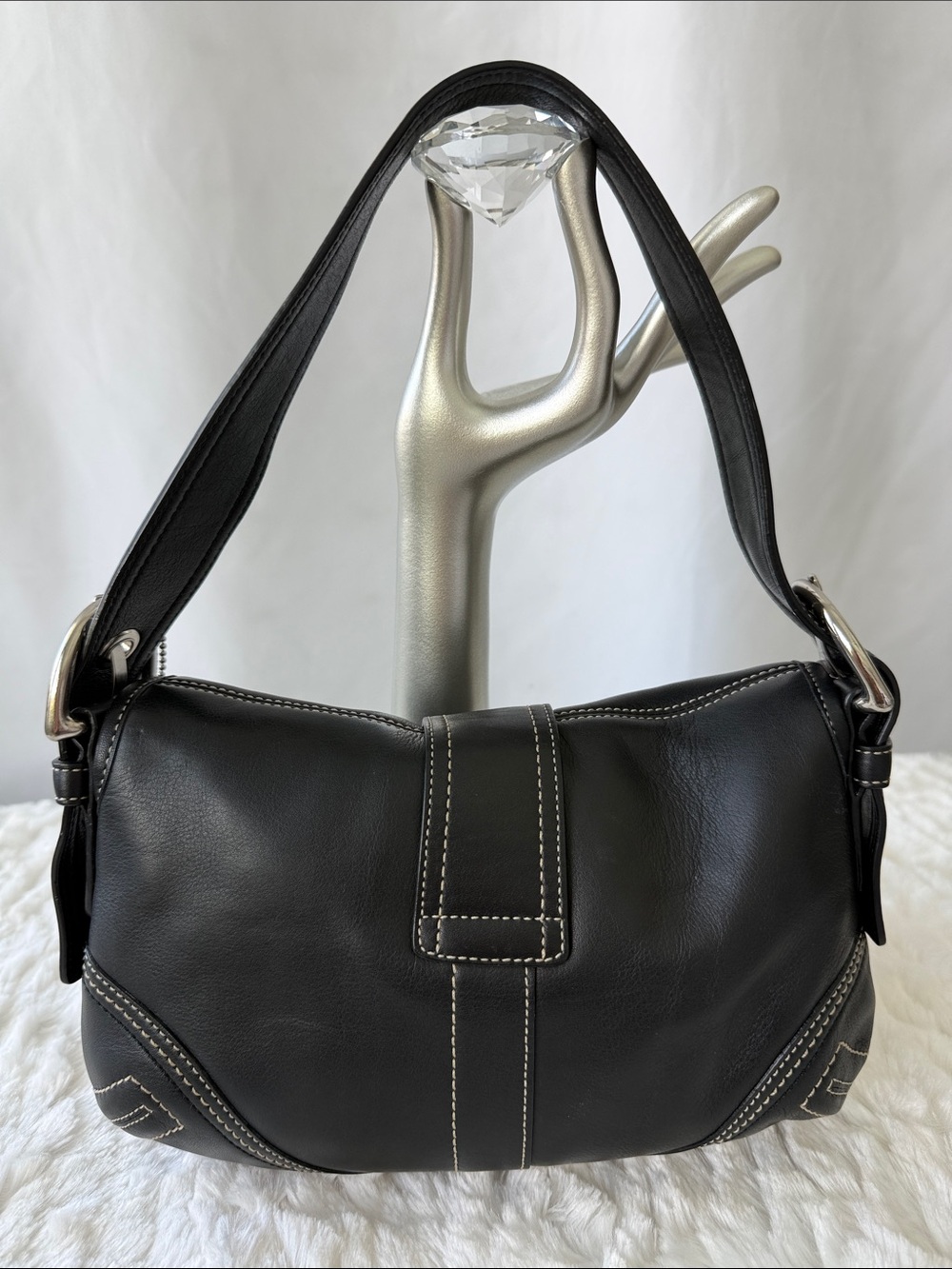 Coach Vintage Y2K Soho Black Leather Shoulder Bag - Picture 5 of 17